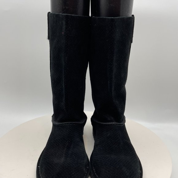 Ugg Gently preowned Women's Suede Black BOOTS SIZE 7 - Picture 2 of 8
